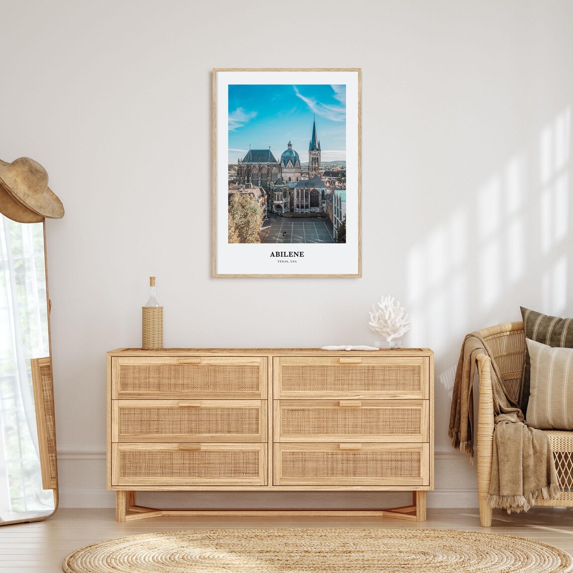 Abilene Texas Gothic Cathedral Square Photography Travel Poster - Image 2