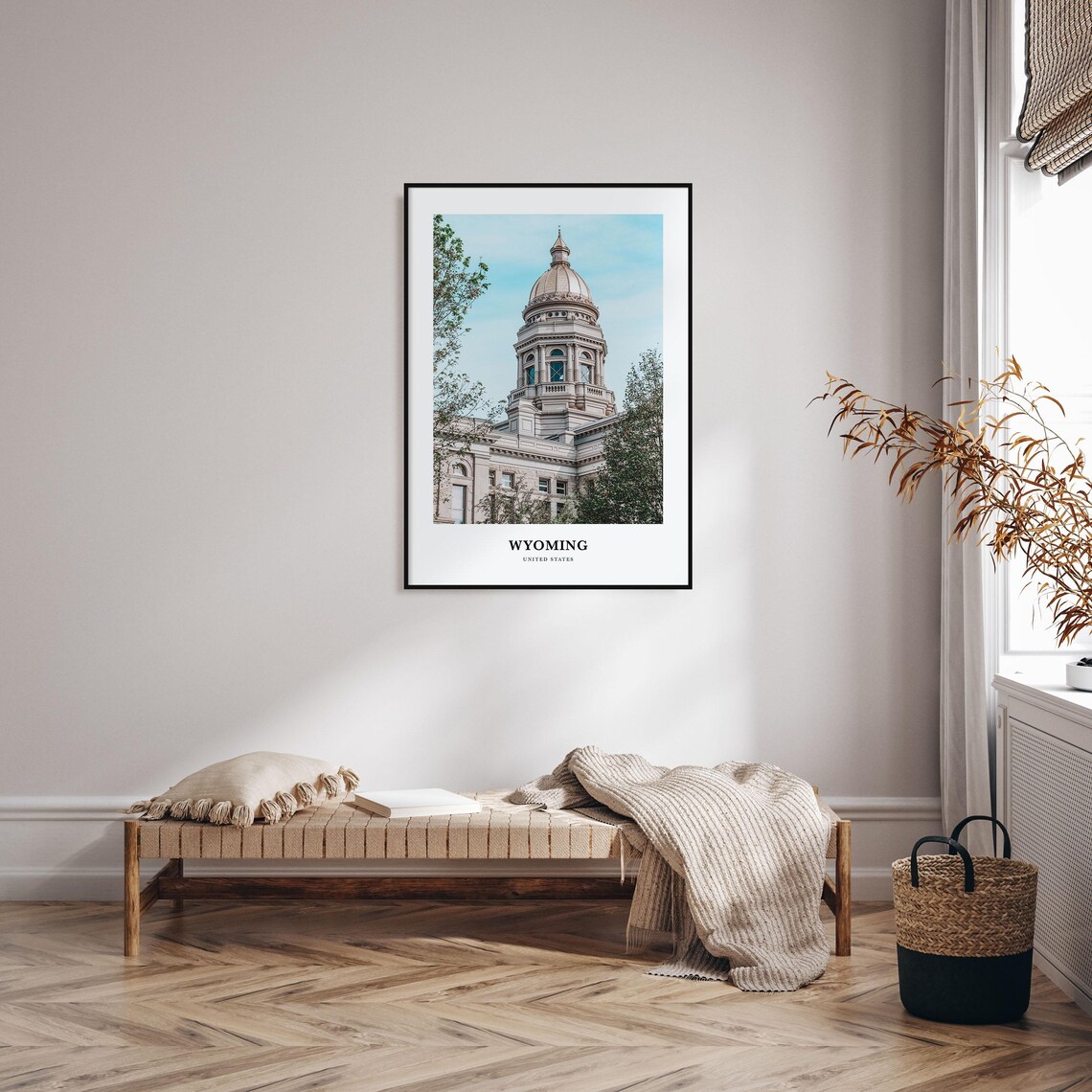 Wyoming State Capitol Golden Dome Cheyenne Landmark Photo Poster - Image 3
