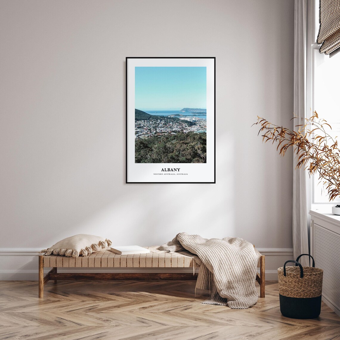 Albany Western Australia Coastal Aerial Travel Poster Harbor View - Image 3