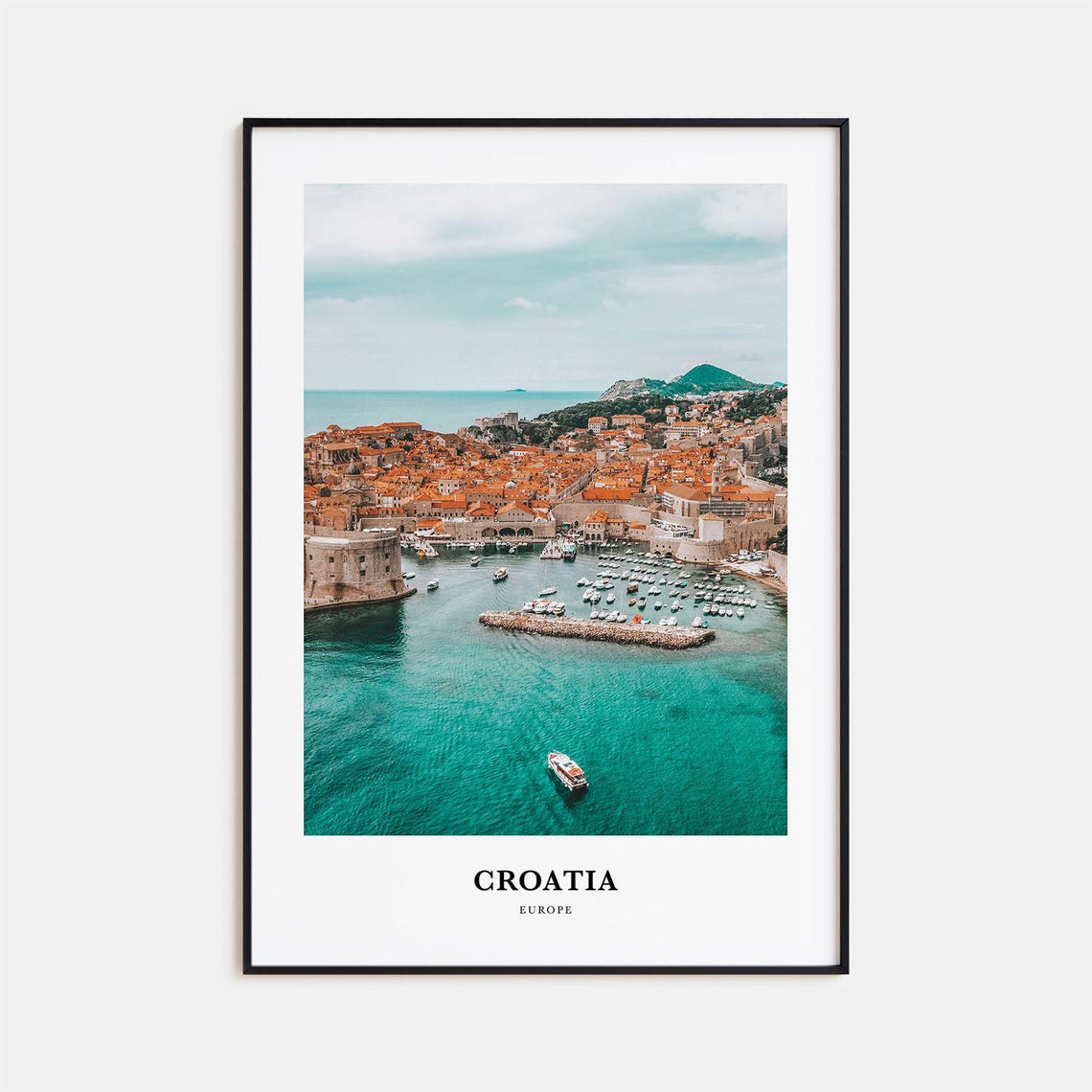 Croatia Map Print Travel Wall Art Print