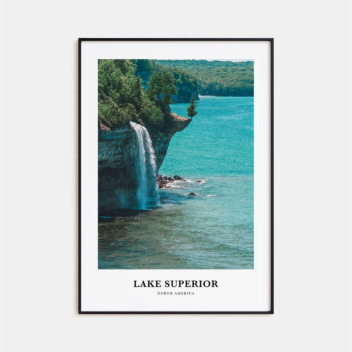 Lake Superior Print Lake Superior Photo Poster Lake Superior Travel Wall Art Lake Superior Map Print Lake Superior North America
