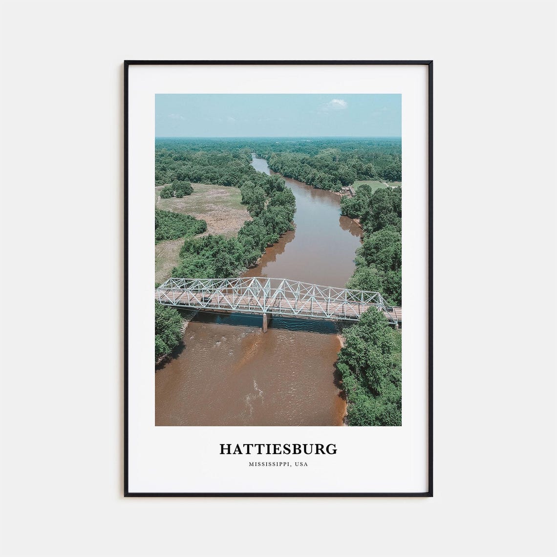Hattiesburg Print Hattiesburg Photo Poster Hattiesburg Travel Wall Art Hattiesburg Map Print Hattiesburg Photography Mississippi Usa