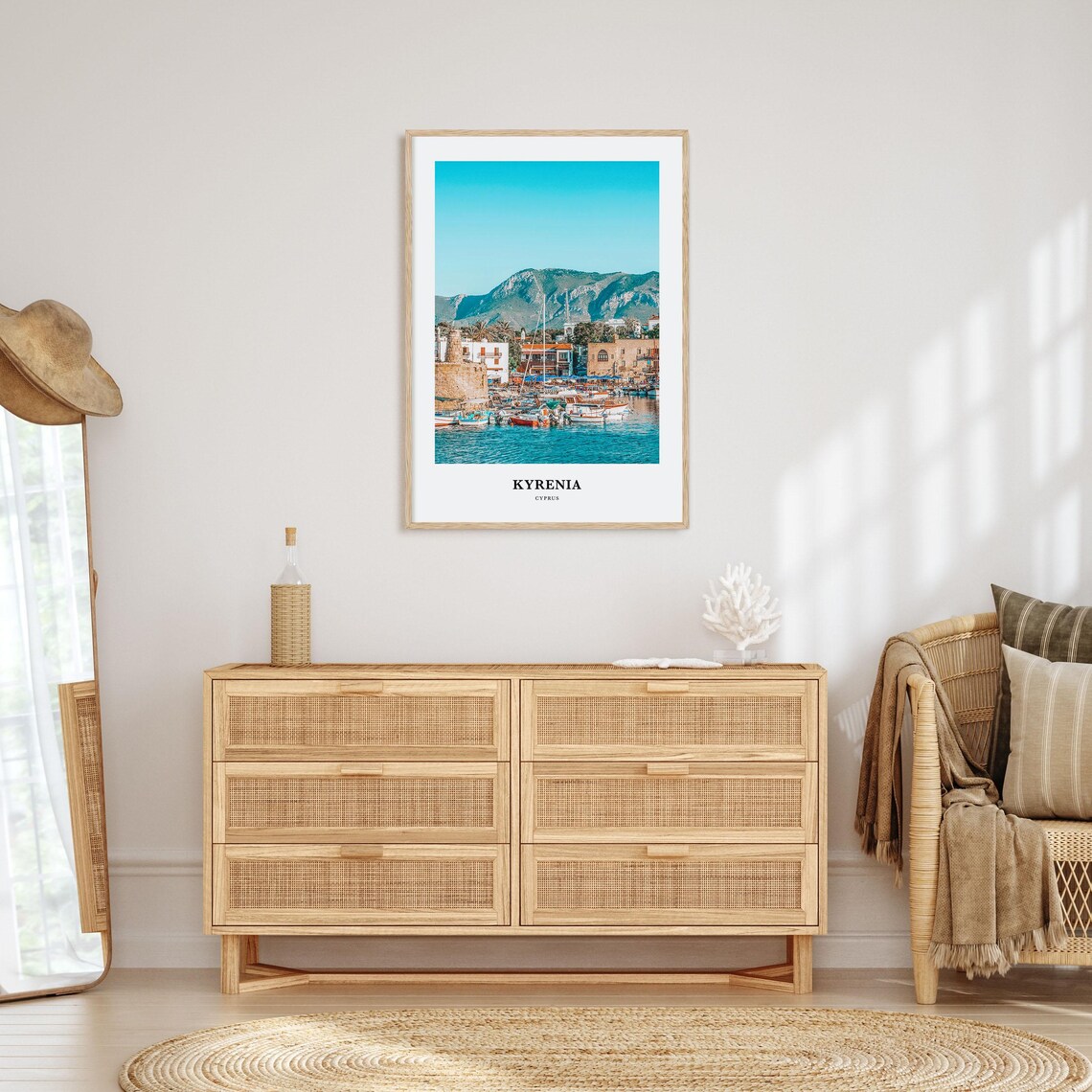 Kyrenia Travel Poster, Cyprus Map Art Print - Image 2
