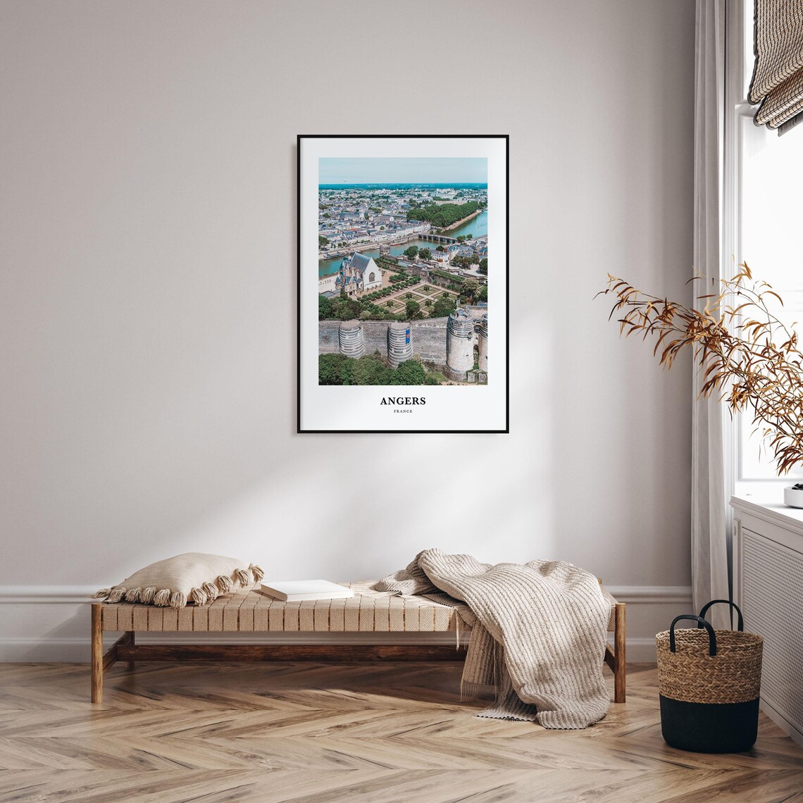 Angers France Historic Chateau Aerial View Photo Travel Poster - Image 4