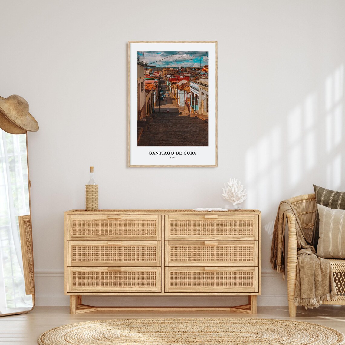 Santiago De Cuba Travel Poster, Cuba Map Art - Image 2