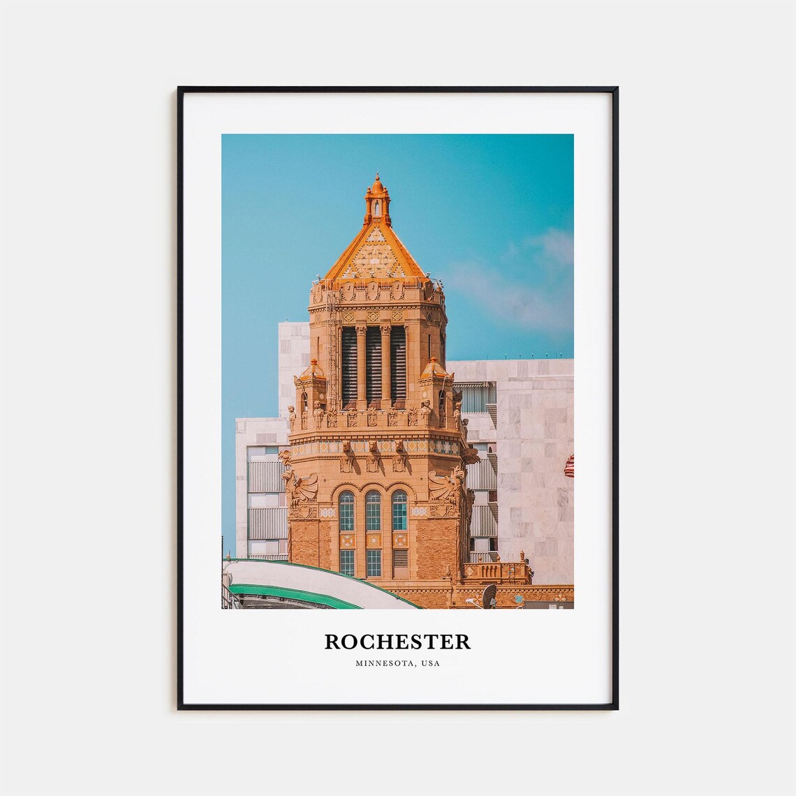 Rochester Minnesota Mayo Clinic Plummer Tower Landmark Poster