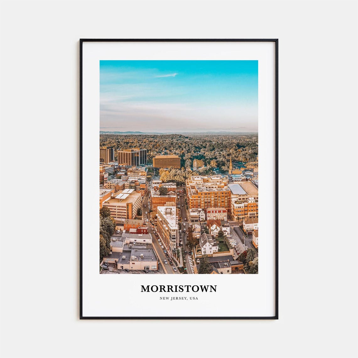 Morristown Print Morristown Photo Poster Morristown Travel Wall Art Morristown Map Print Morristown Photography Print New Jersey Usa