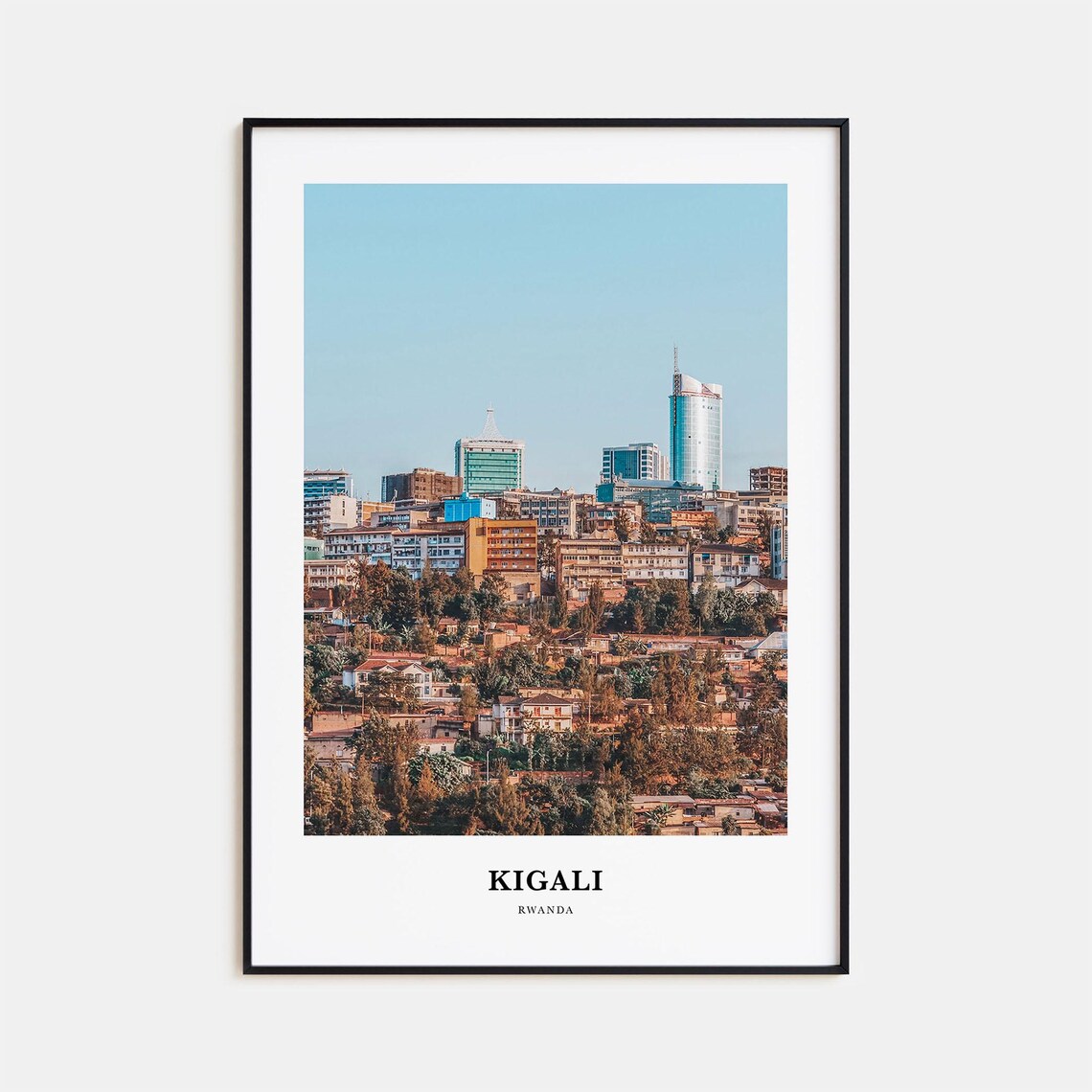 Kigali Rwanda African Capital City Skyline Photography Poster