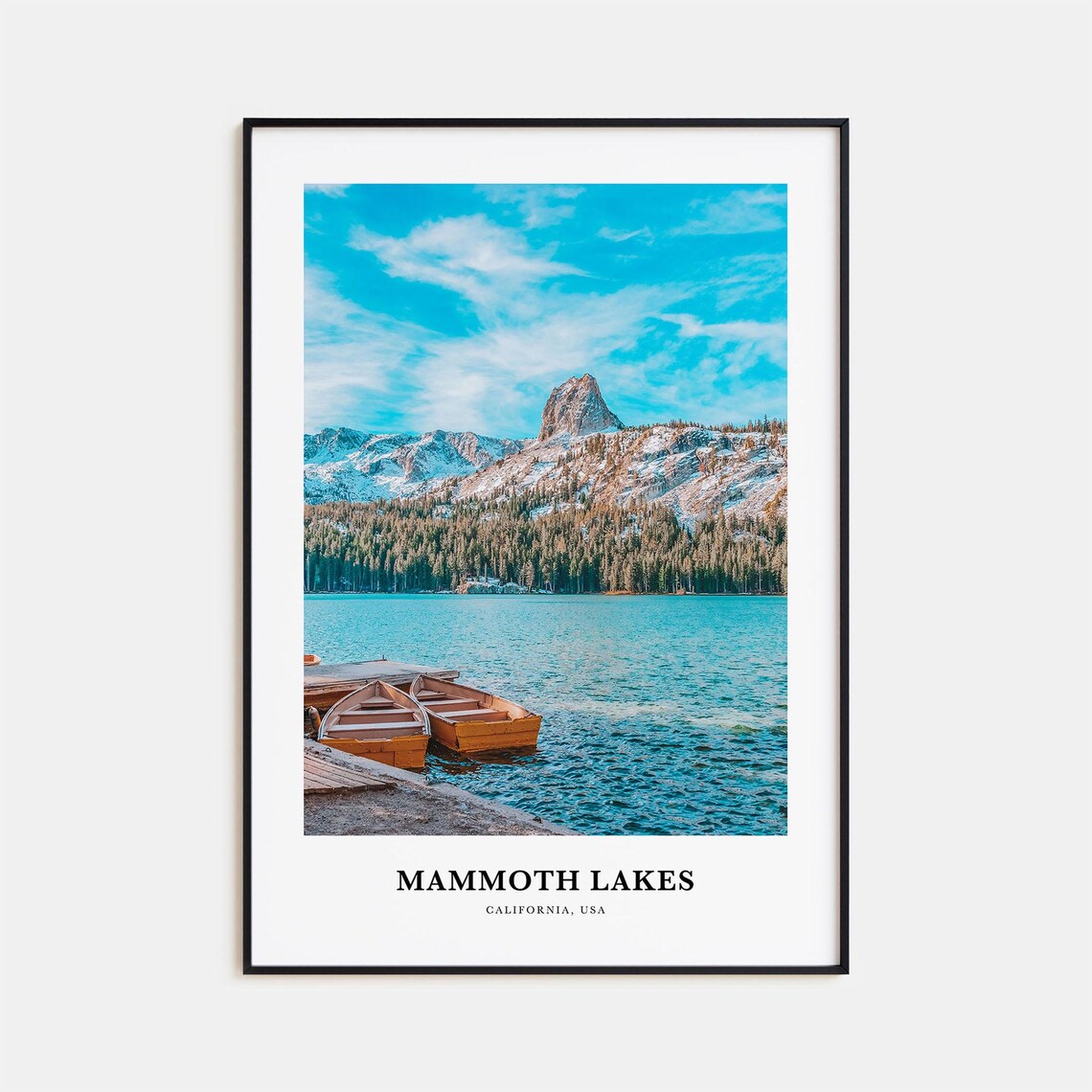 Mammoth Lakes Travel Poster, California USA