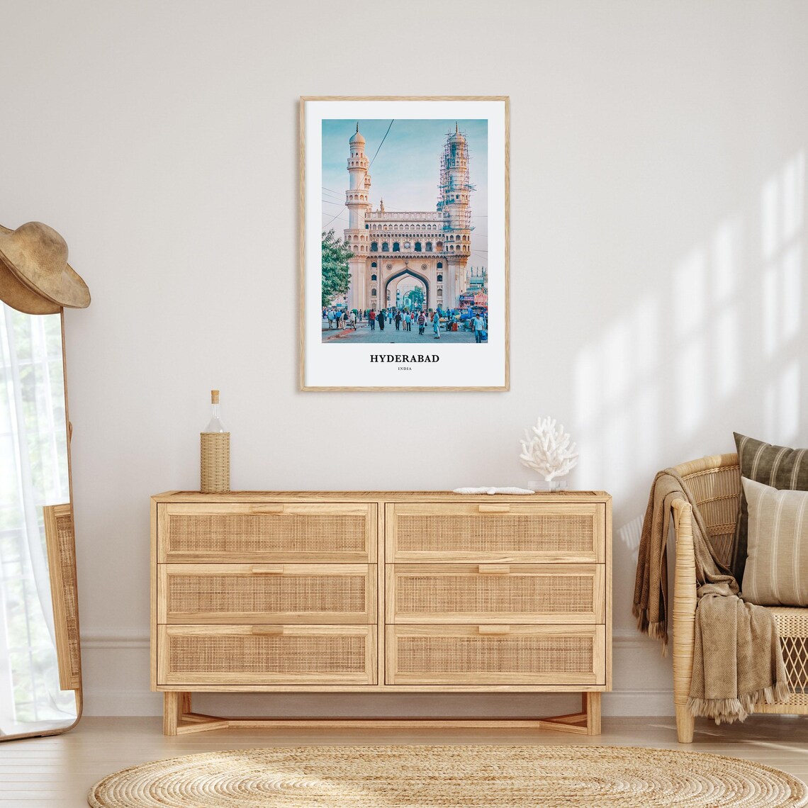 Hyderabad India Charminar Monument Street Photo Travel Poster - Image 2