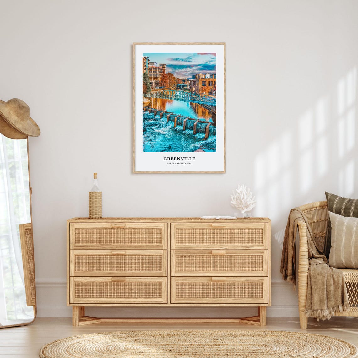 Greenville Print No 2 Greenville Photo Poster Greenville Travel Wall Art Greenville Map Greenville Photography South Carolina Usa - Image 2