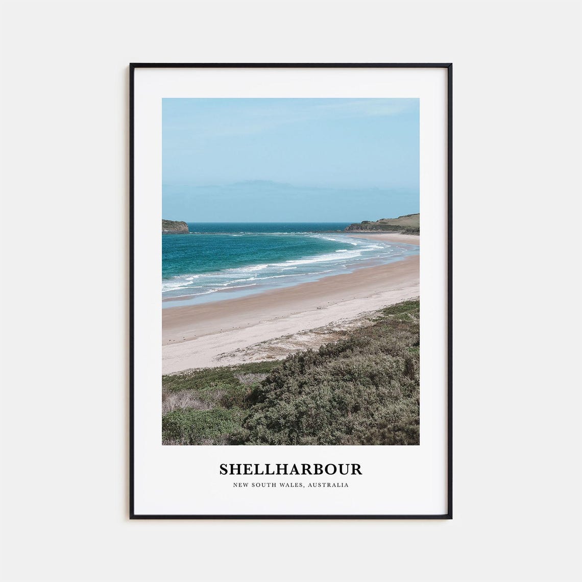 Shellharbour Australia Sandy Beach Ocean Waves Coastal Poster
