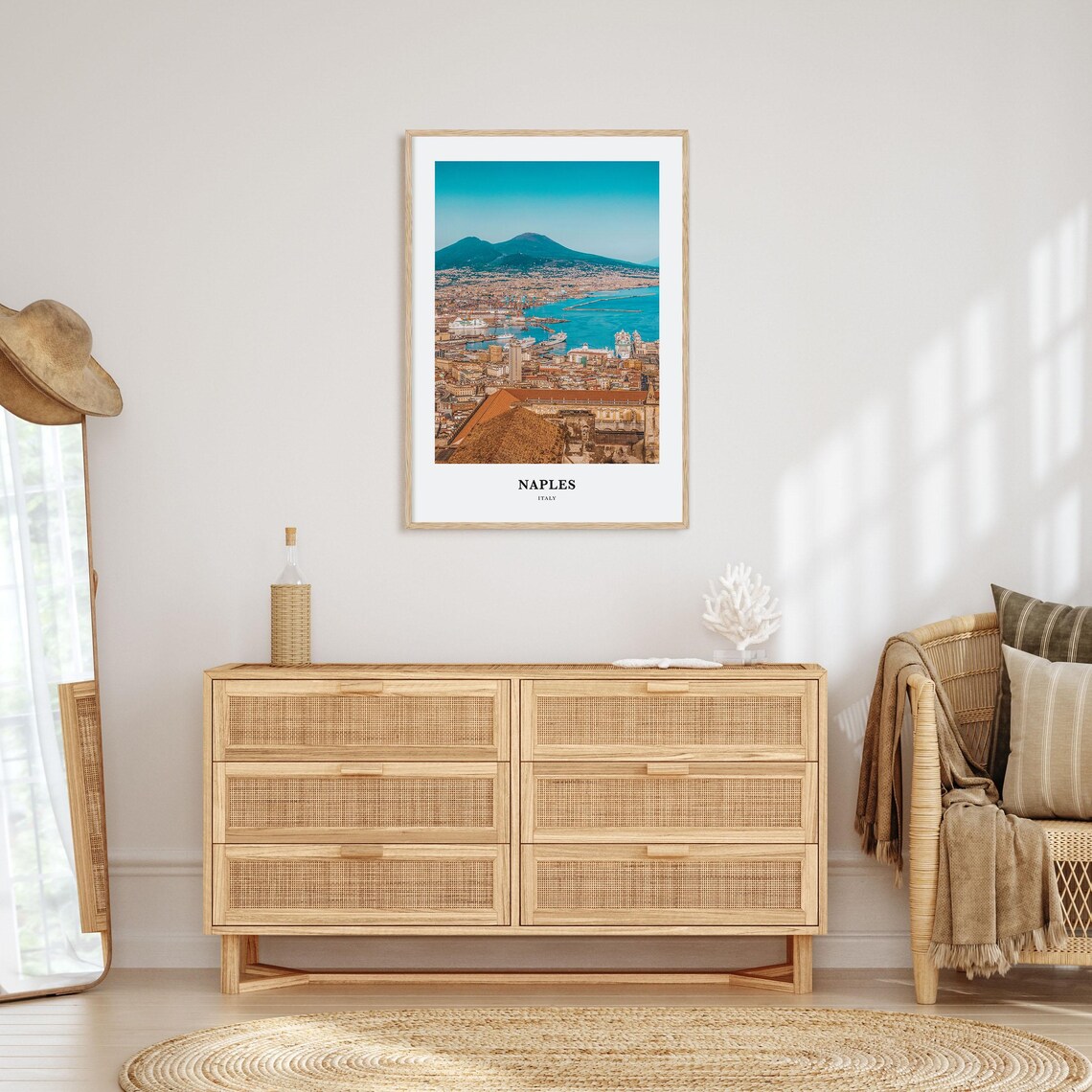 Naples Italy Bay Cityscape Volcano Overlooking Photography Poster - Image 2
