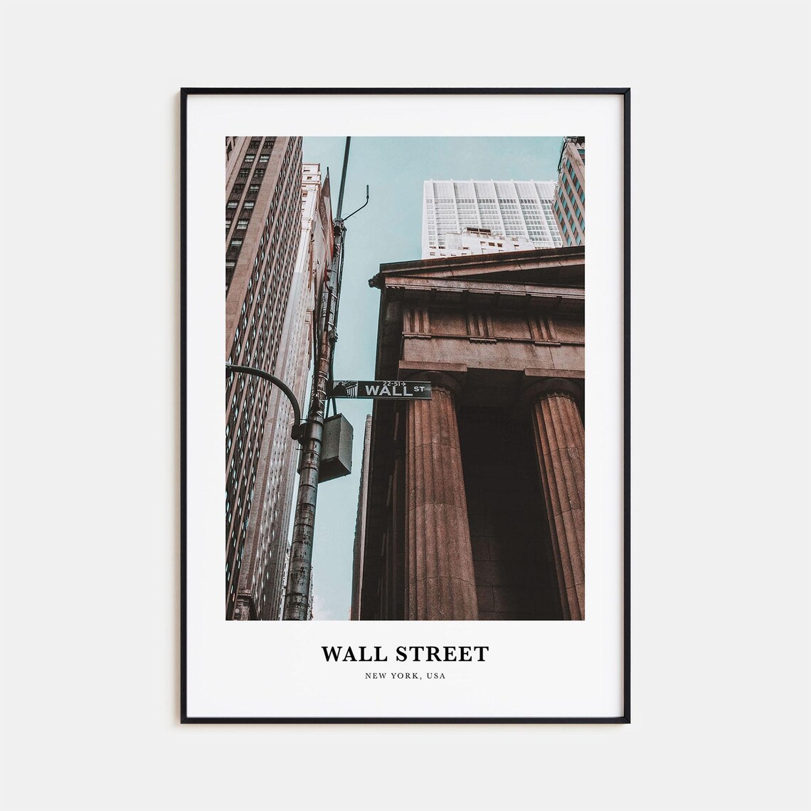 Wall Street New York City Street Sign Financial District Poster