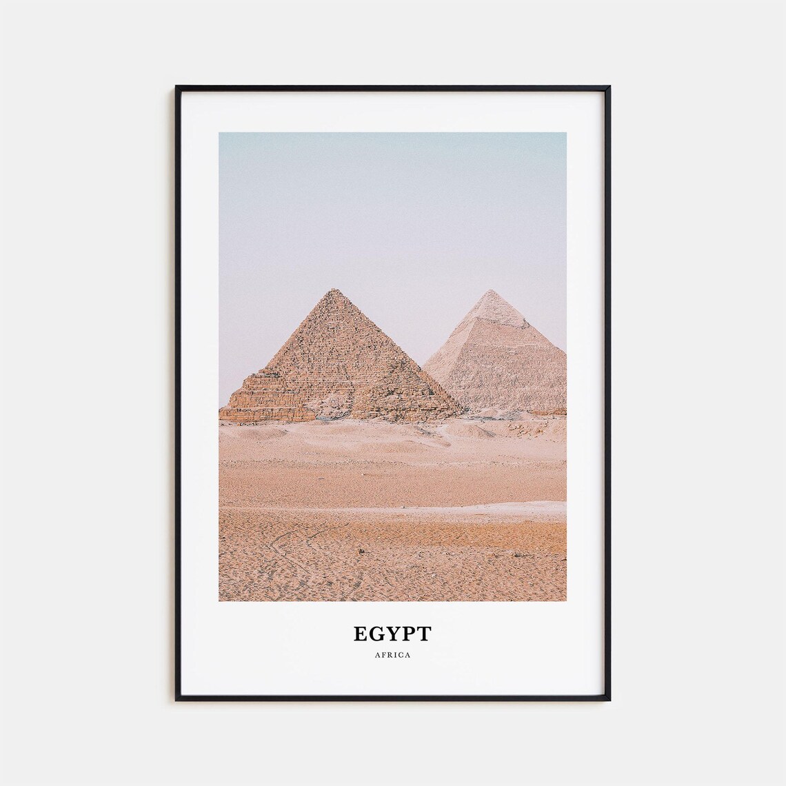 Egypt Africa Desert Pyramids Ancient Wonders Warm Tone Photo Poster