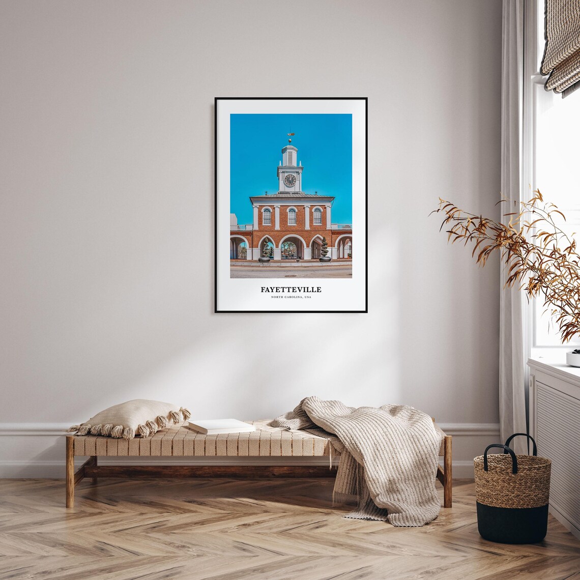 Fayetteville North Carolina Brick Clock Tower Landmark Photo Poster - Image 3