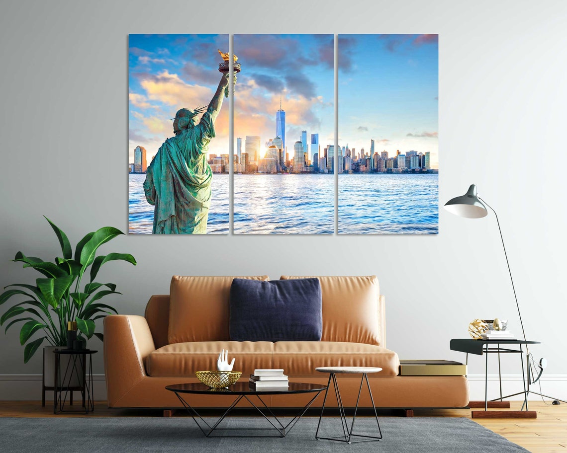 Statue of Liberty New York City Skyline Sunset Manhattan Poster - Image 7