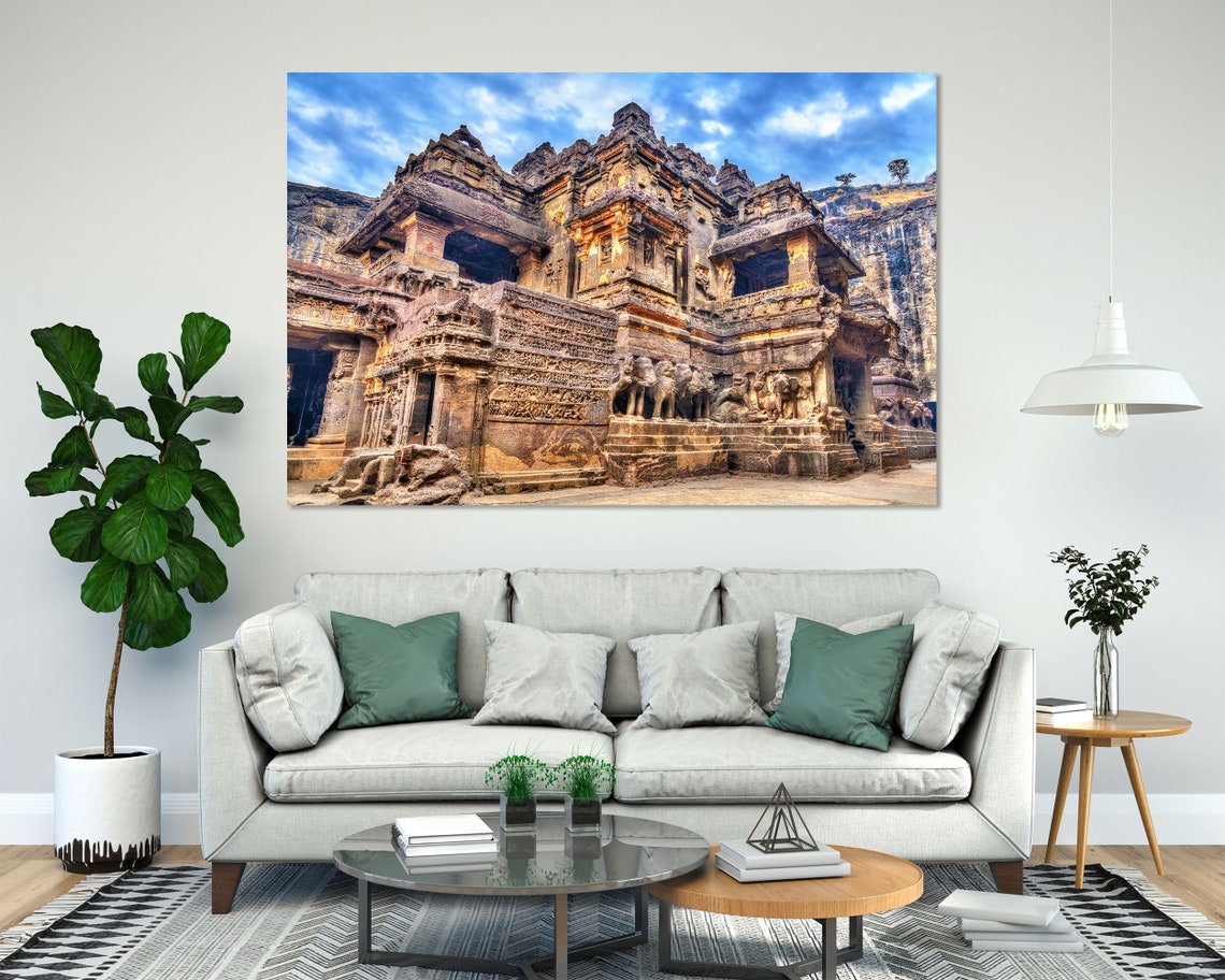 Kailasa Temple Ellora Maharashtra India Ancient Rock Cut Cave Poster - Image 8