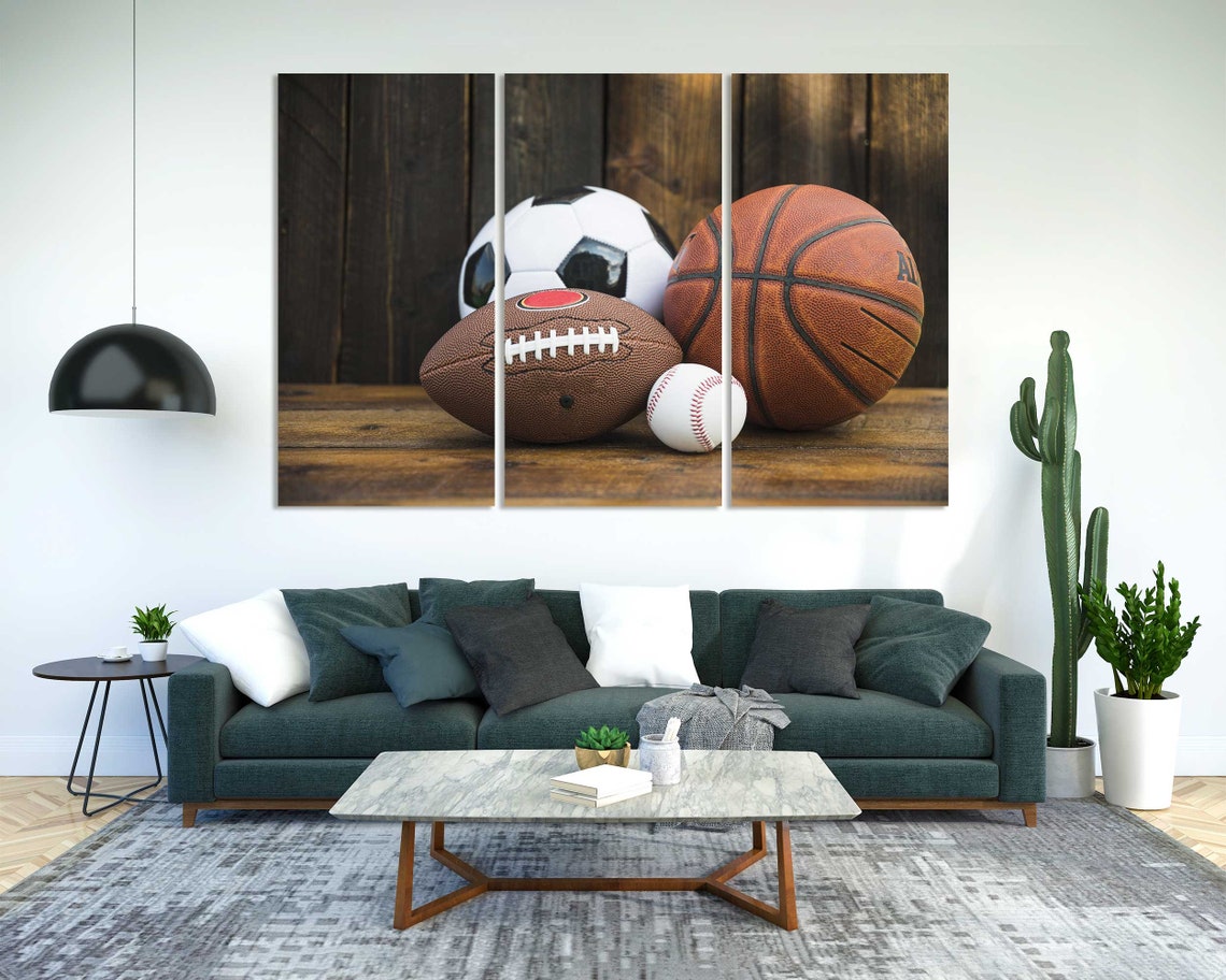 Soccer Ball Photo Print Art Baseball Home Decor For Wall Rugby Ball Large Art For Wall Basketball Ball Pictures Art On - Image 2