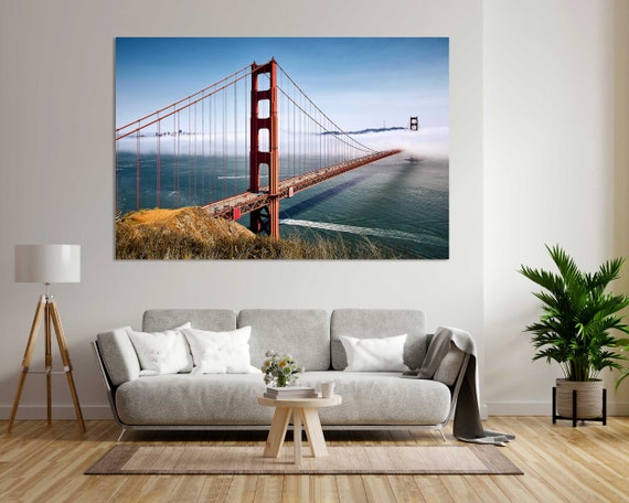 Golden Gate Bridge Popular Art For Home San Francisco Print San Francisco Bridge Golden Gate Photo Print Golden Gate Gift Art