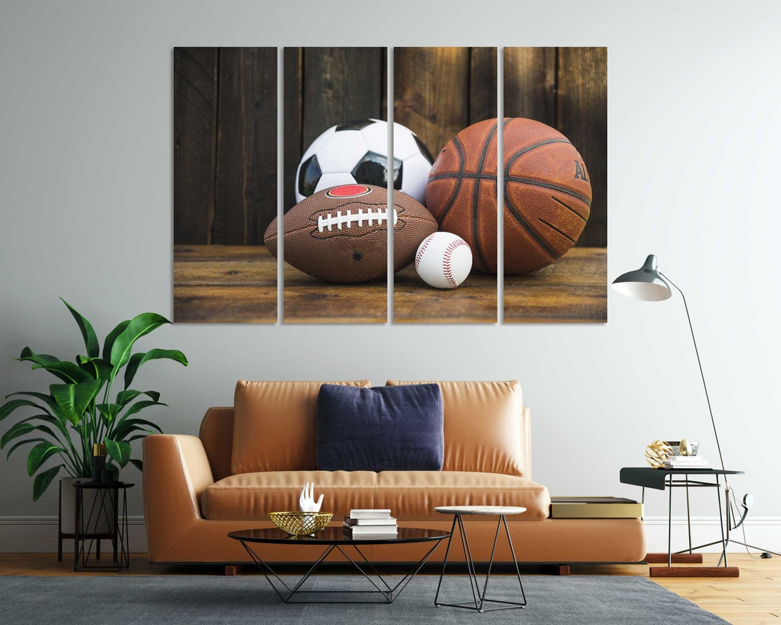 Soccer Ball Photo Print Art Baseball Home Decor For Wall Rugby Ball Large Art For Wall Basketball Ball Pictures Art On - Image 6
