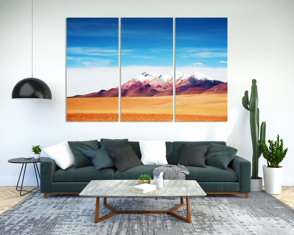 Bolivia Altiplano Desert With Snow Capped Volcano Mountain View Poster - Image 8