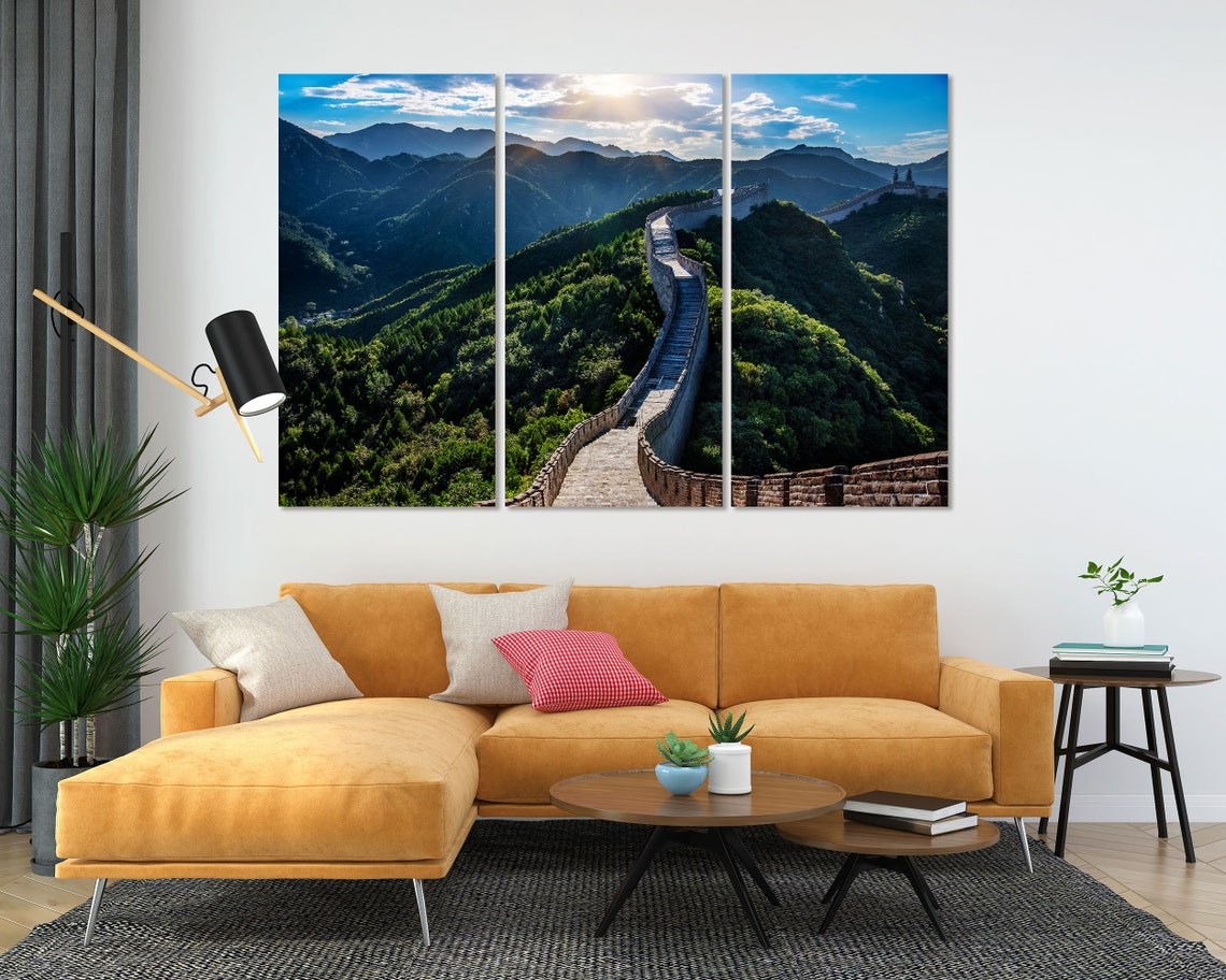 Great Wall Of China Winding Over Green Mountain Ridges Poster - Image 5