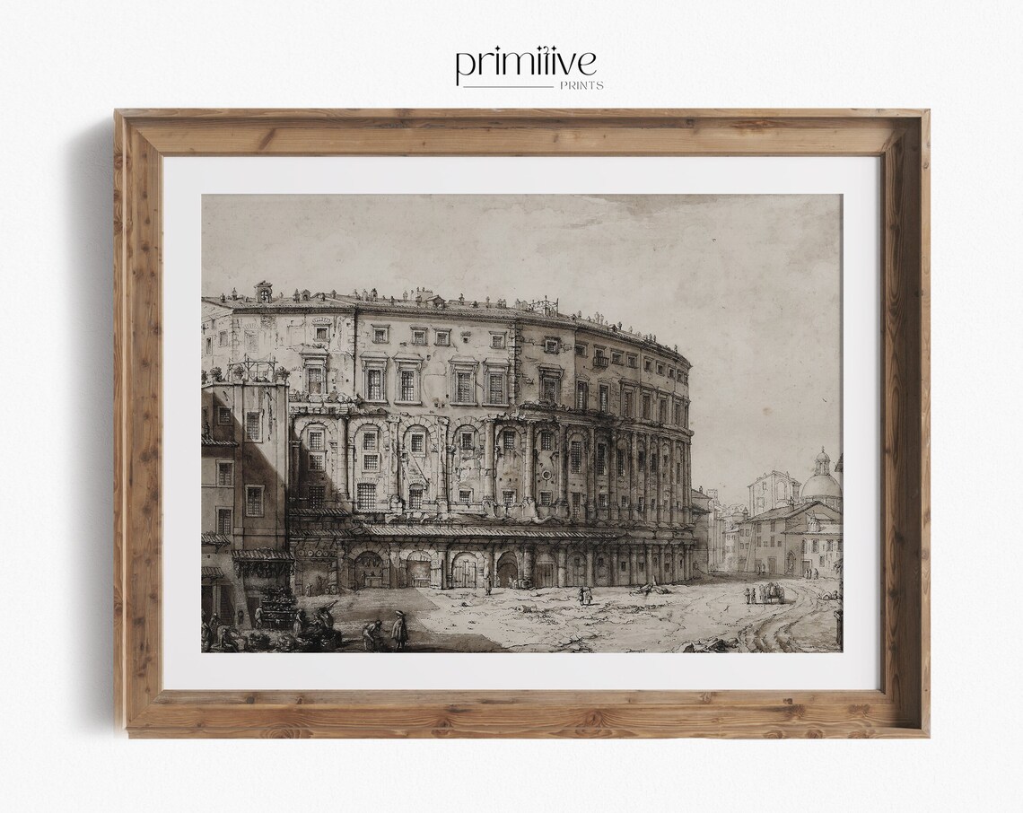 Rome Theatre Architecture Vintage Europe Poster Print - Image 4