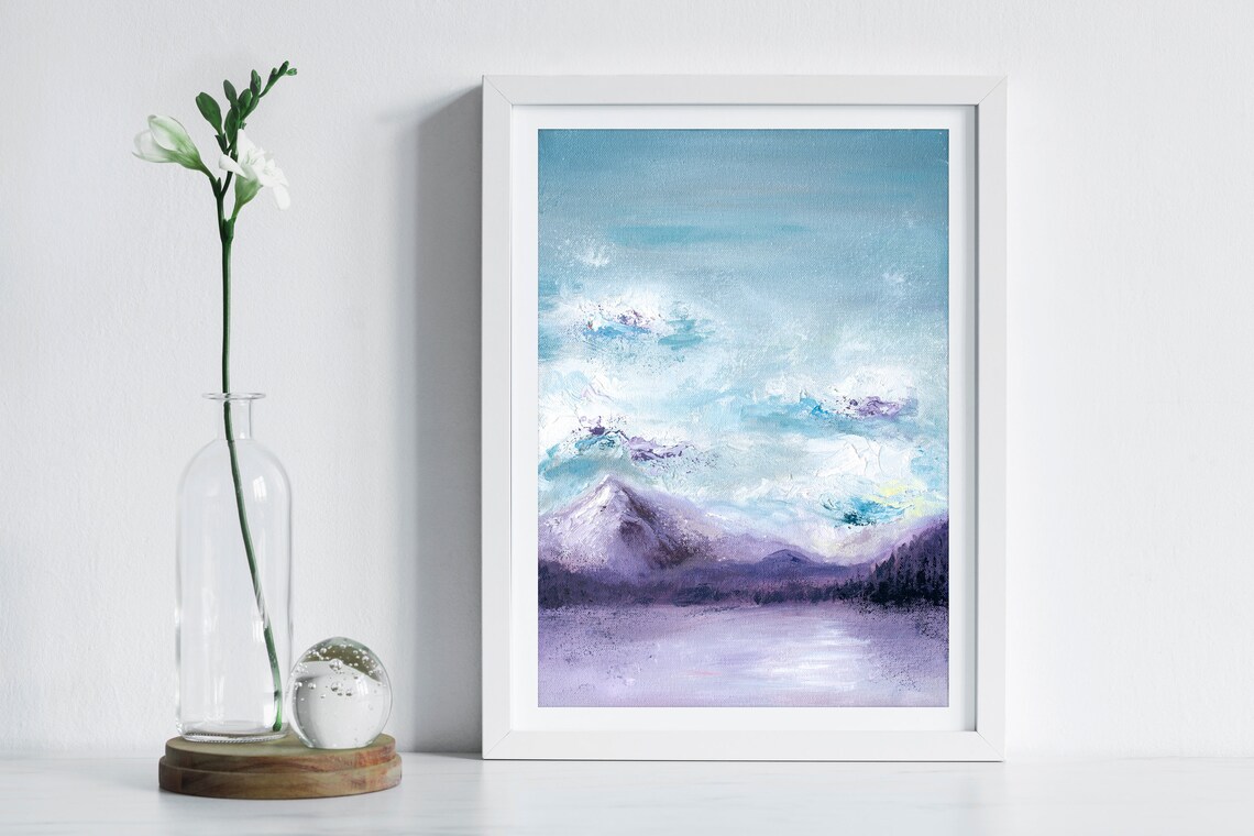 Mountain Landscape Art Print By Katie Jobling