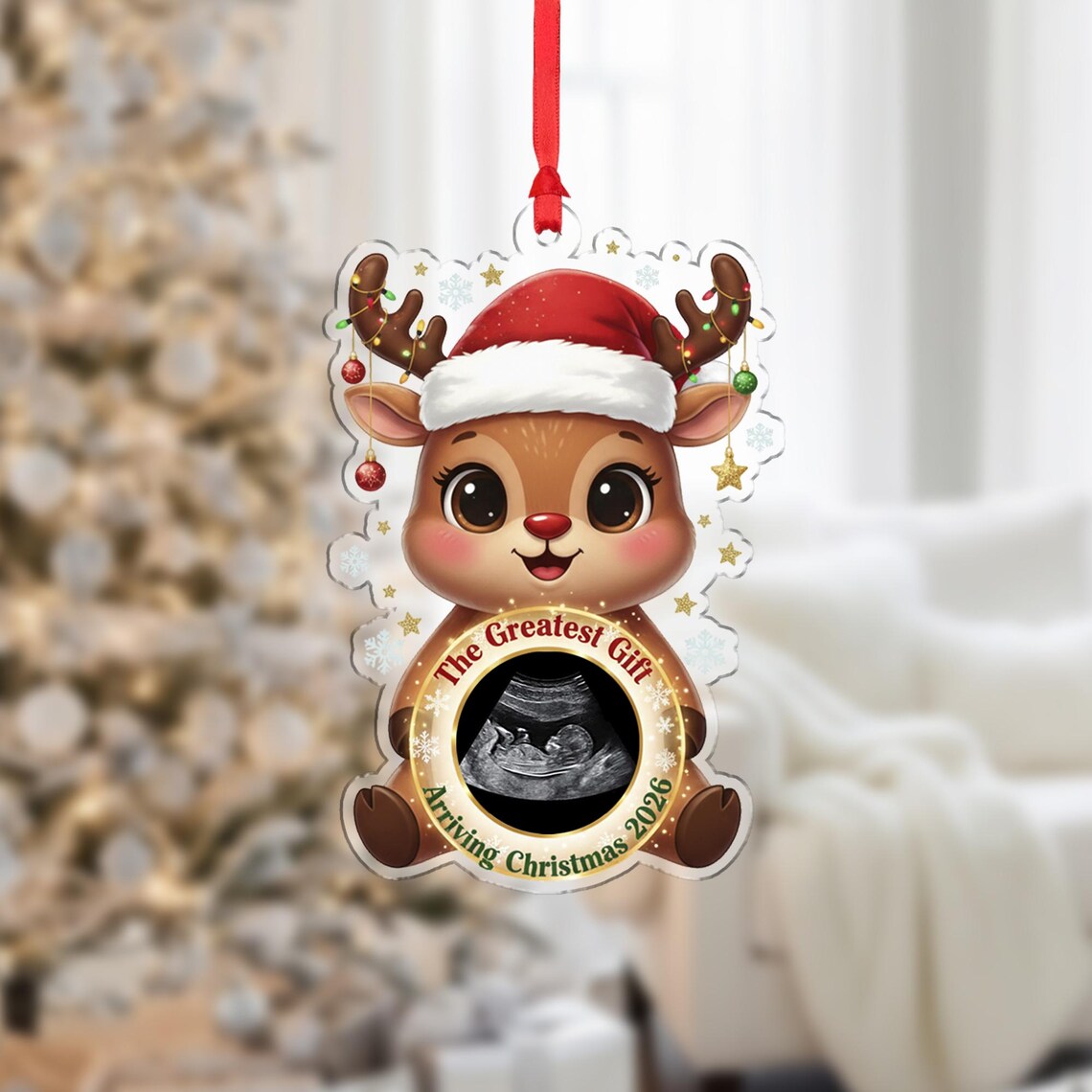 The Greatest Gift Arriving Christmas 2026 Reindeer Announcement Poster