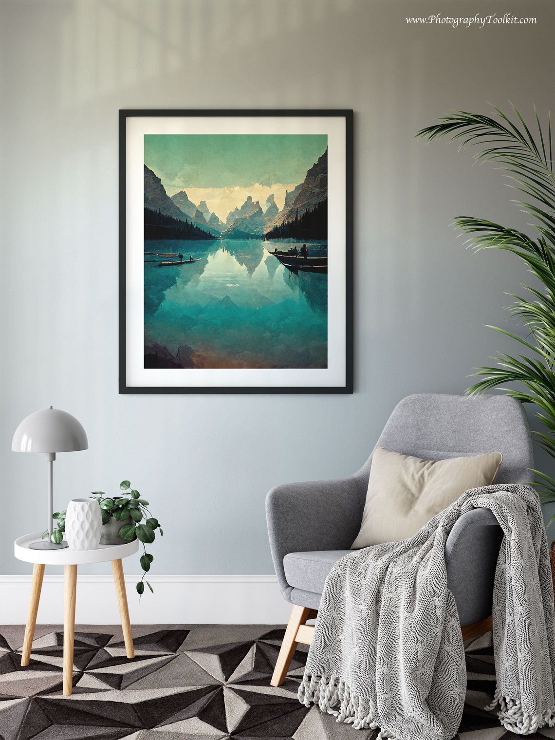 Moraine Lake Watercolor Print Moraine Lake Print Banff National Park Print Banff National Park Poster Lake Painting Lake Artwork - Image 6
