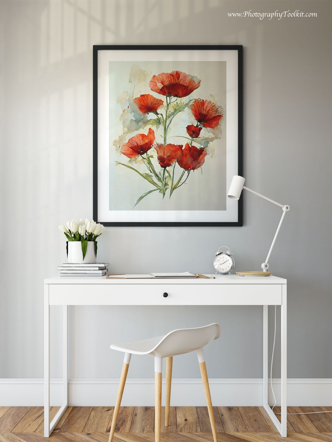 Red Poppies Print Poppy Flowers Art Poppies Watercolor Abstract Poppy Poppy Wall Art Farmhouse Wall Decor Poppy Painting Red Flowers - Image 2