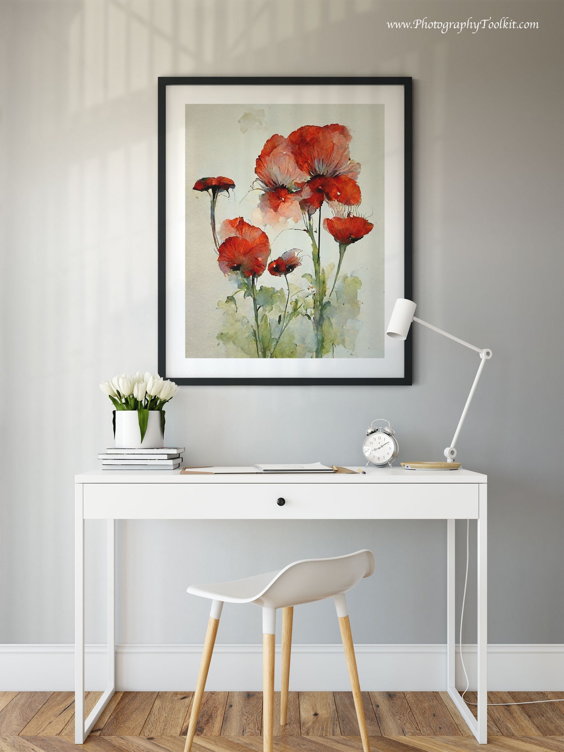 Red Poppies Print Poppy Flowers Art Poppies Watercolor Abstract Poppy Poppy Wall Art Farmhouse Wall Decor Poppy Painting Red Flowers - Image 2