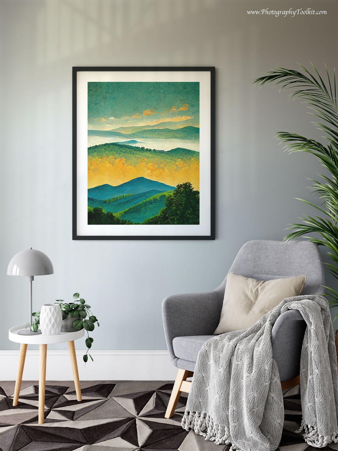 Shenandoah Valley Green Ridges Golden Light Vintage Travel Poster - Image 6
