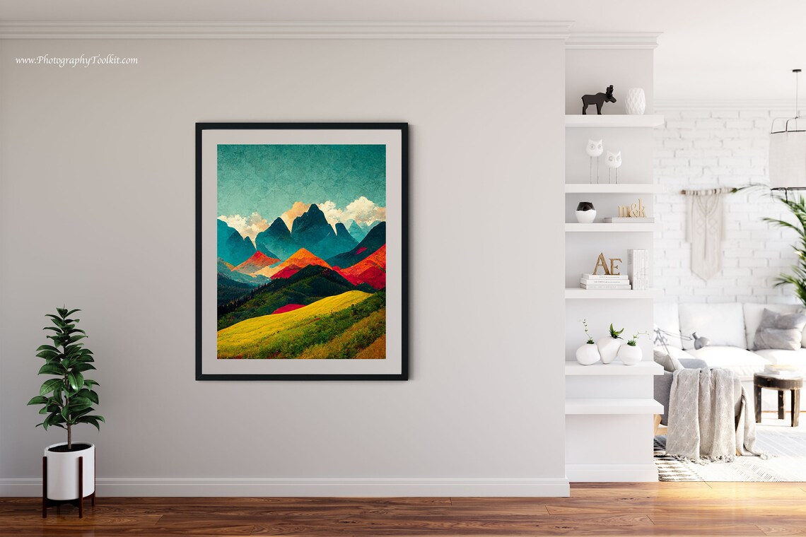 Rocky Mountain Print, Canadian Rockies Travel Poster - Image 4
