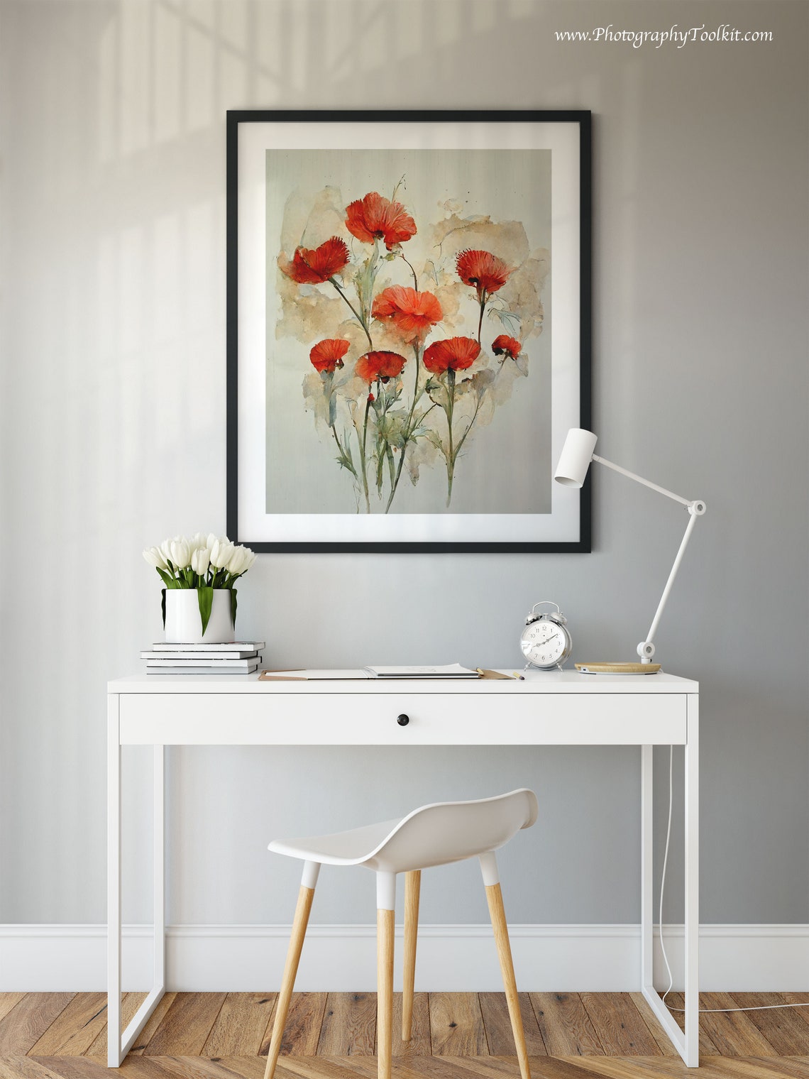 Red Poppies Print Poppy Flowers Art Poppies Watercolor Abstract Poppy Poppy Wall Art Farmhouse Wall Decor Poppy Painting Red Flowers - Image 2