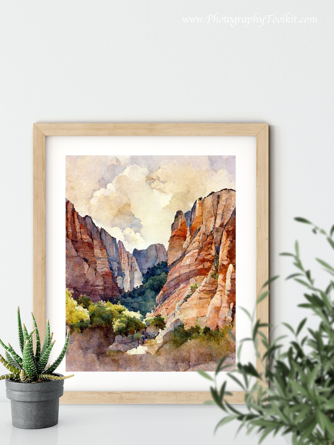 Zion Canyon Print, Boho Western Southwest Decor - Image 5