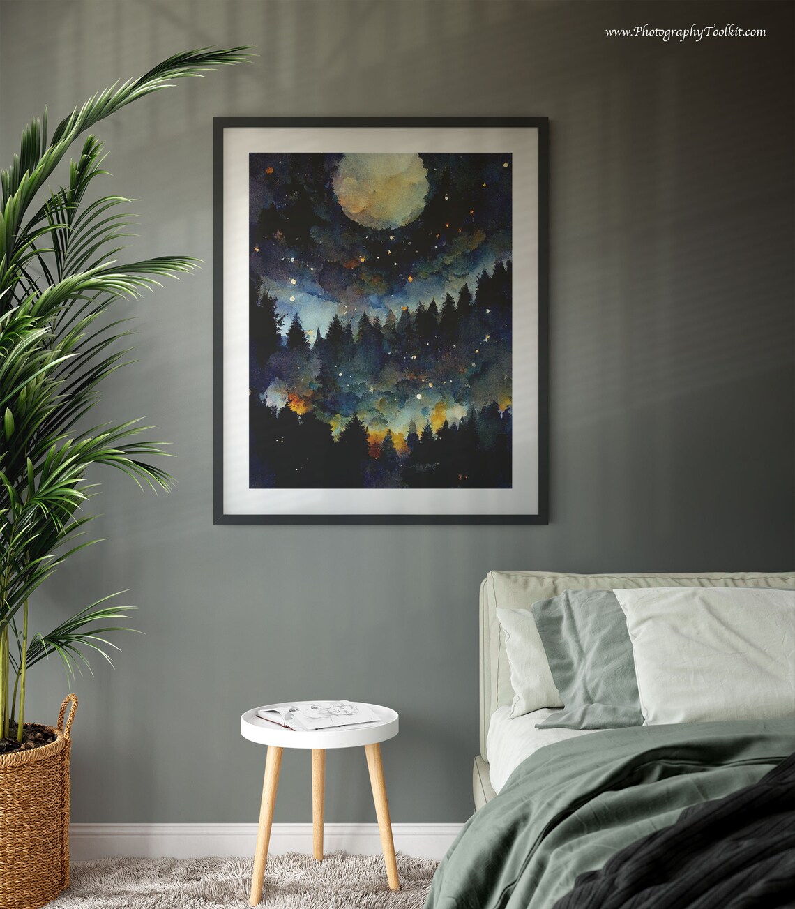 Night Sky Print Starry Night Star Patterns Star Poster Full Moon Magic Star Chart Poster Moon And Star Decoration Moon Art - Image 3
