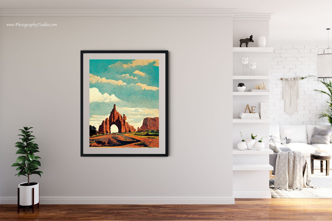 Arches National Park Utah Desert Red Rock Arch Vintage Sky Poster - Image 4