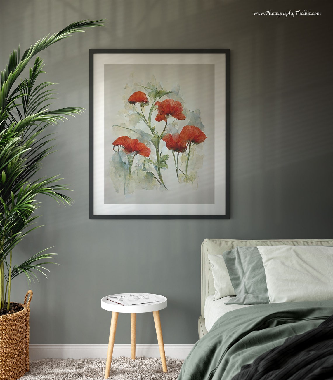 Red Poppies Print Poppy Flowers Art Poppies Watercolor Abstract Poppy Poppy Wall Art Farmhouse Wall Decor Poppy Painting Red Flowers - Image 3