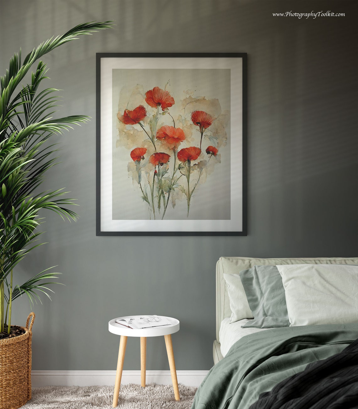 Red Poppies Print Poppy Flowers Art Poppies Watercolor Abstract Poppy Poppy Wall Art Farmhouse Wall Decor Poppy Painting Red Flowers - Image 3