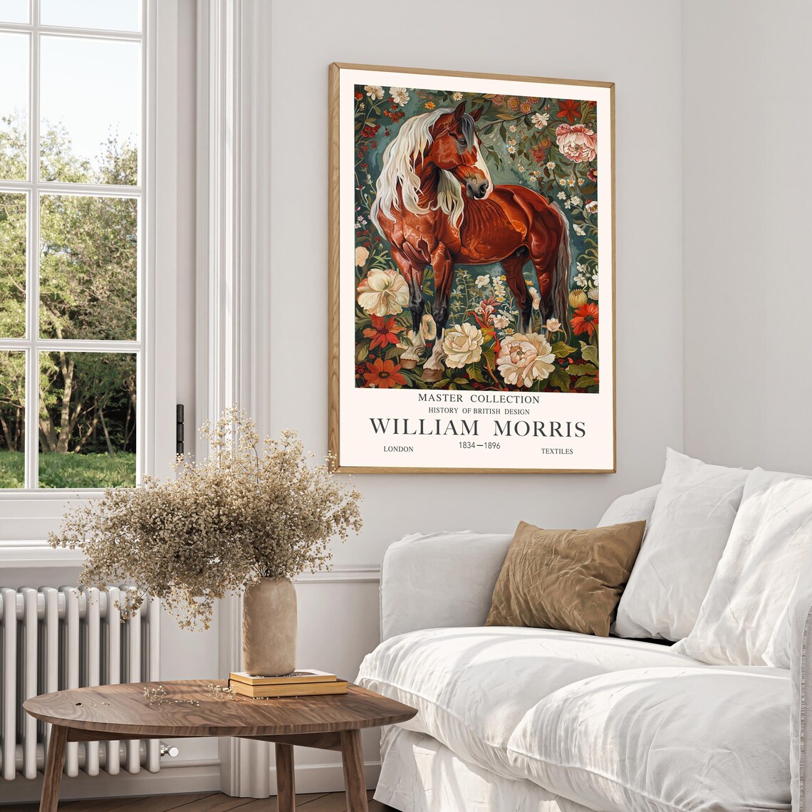 William Morris Chestnut Horse Floral British Design History Poster - Image 2