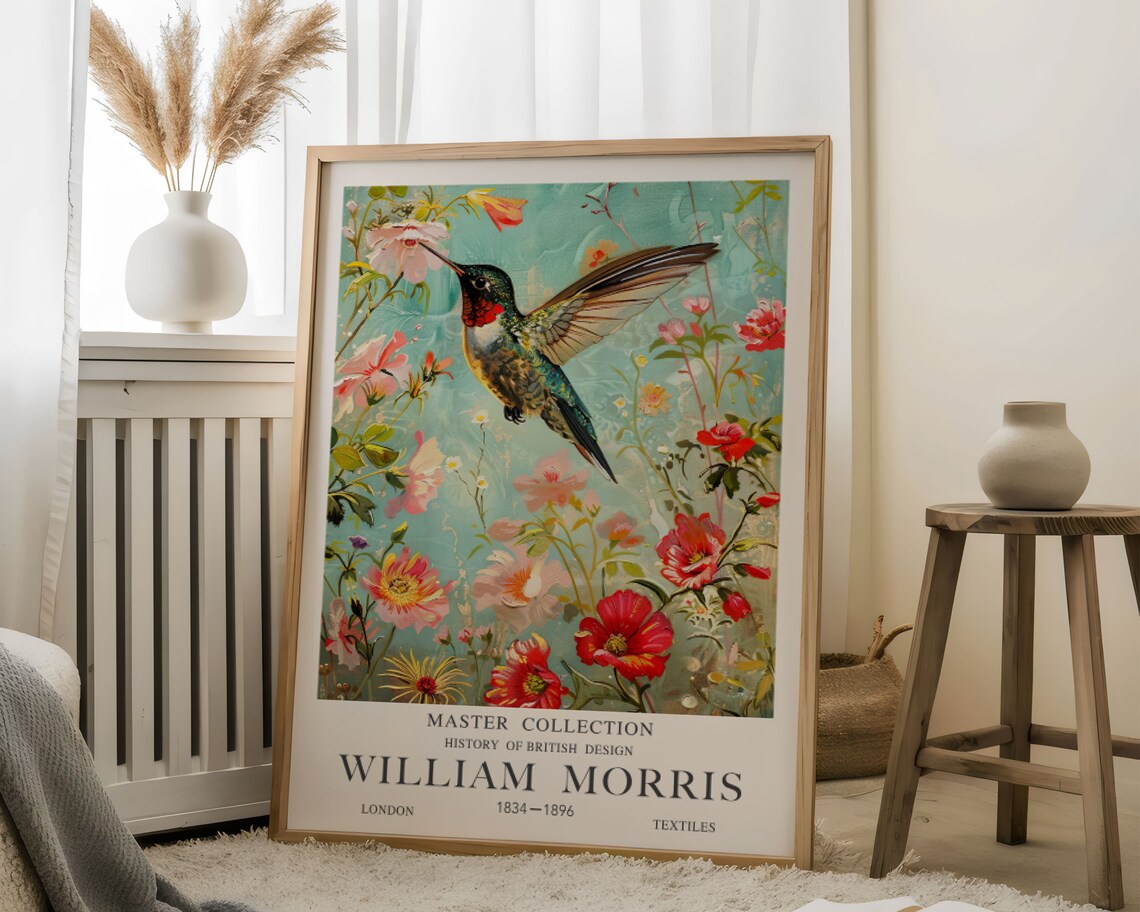 William Morris Humming Bird Vintage Art Print - Image 2
