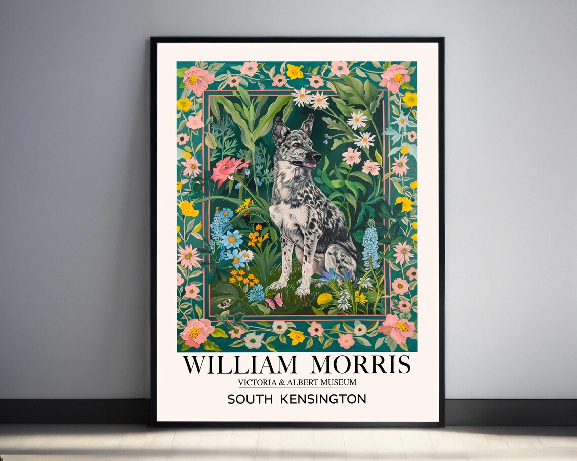 William Morris Speckled Dog Botanical Museum Exhibition Poster
