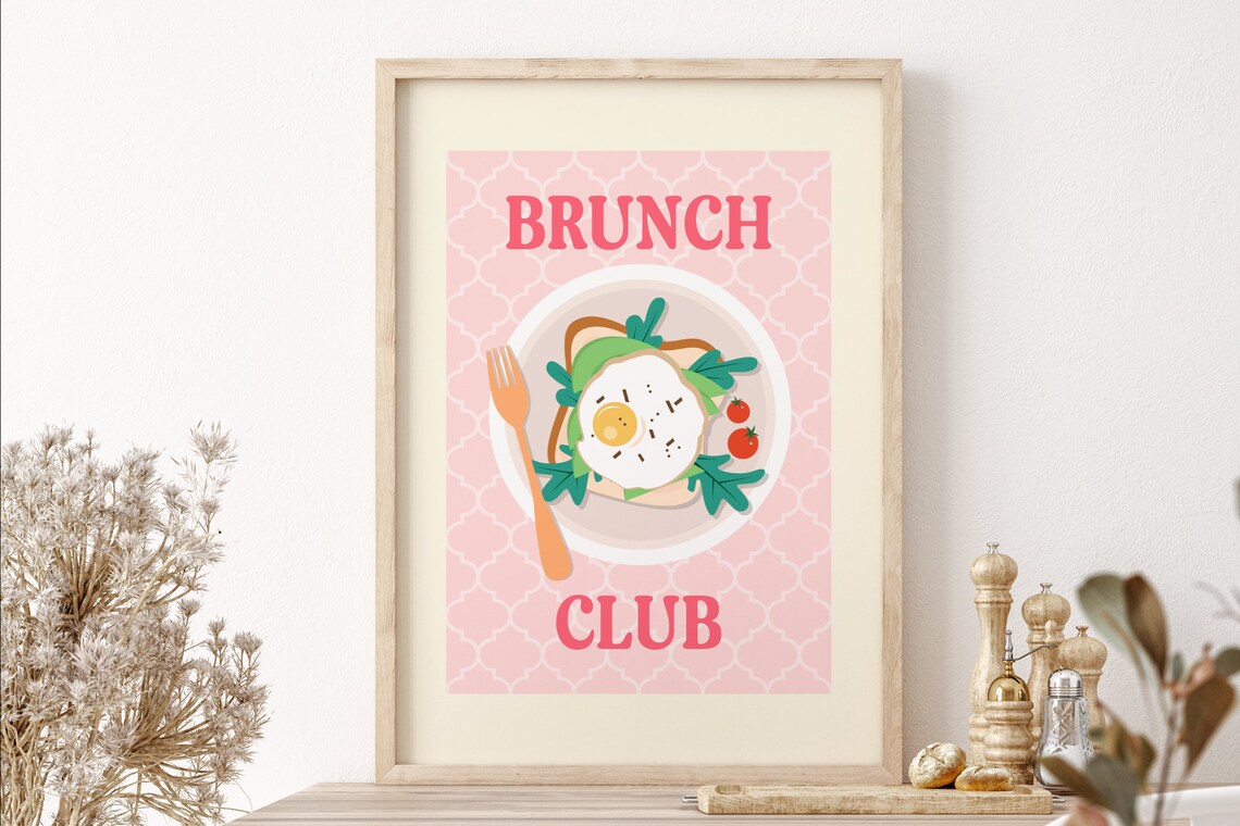 Eggs Brunch Club Kitchen Art Print