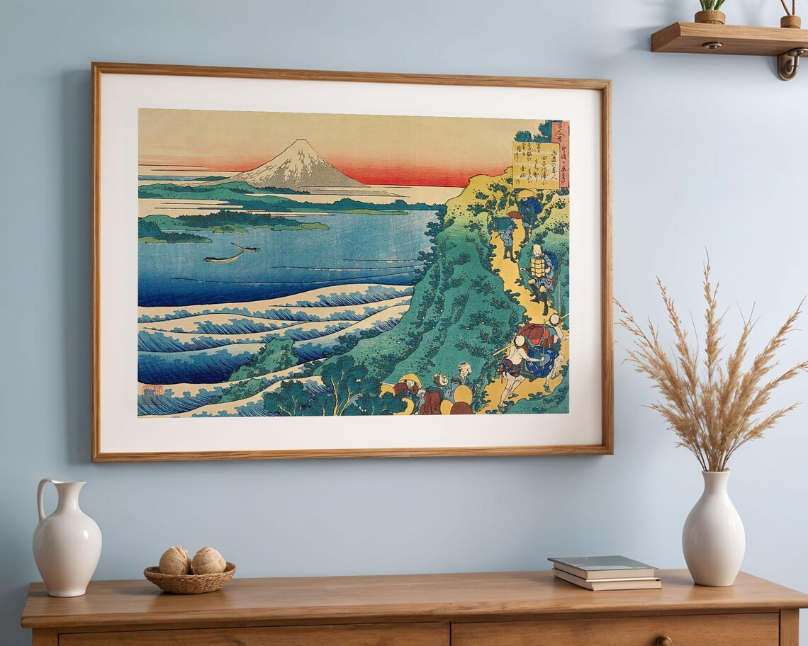 Katsushika Hokusai Print, Japanese Ukiyo-E Vintage - Image 4