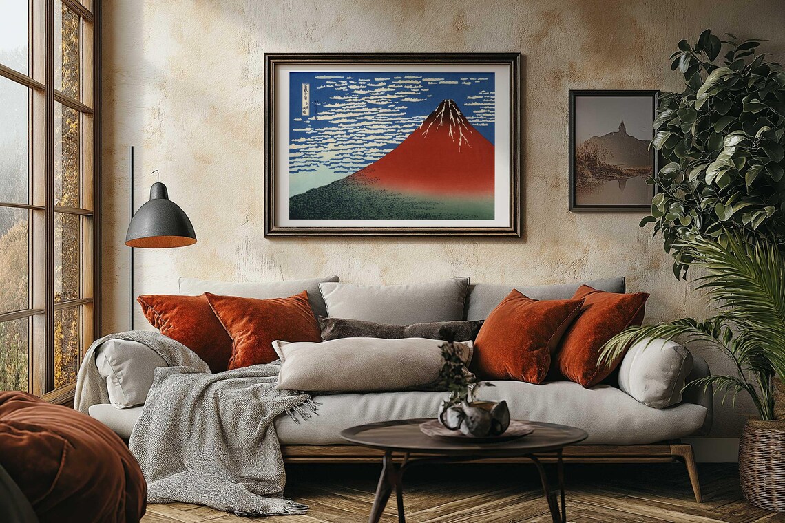 Katsushika Hokusai, Mount Fuji Vintage Japanese Art - Image 2