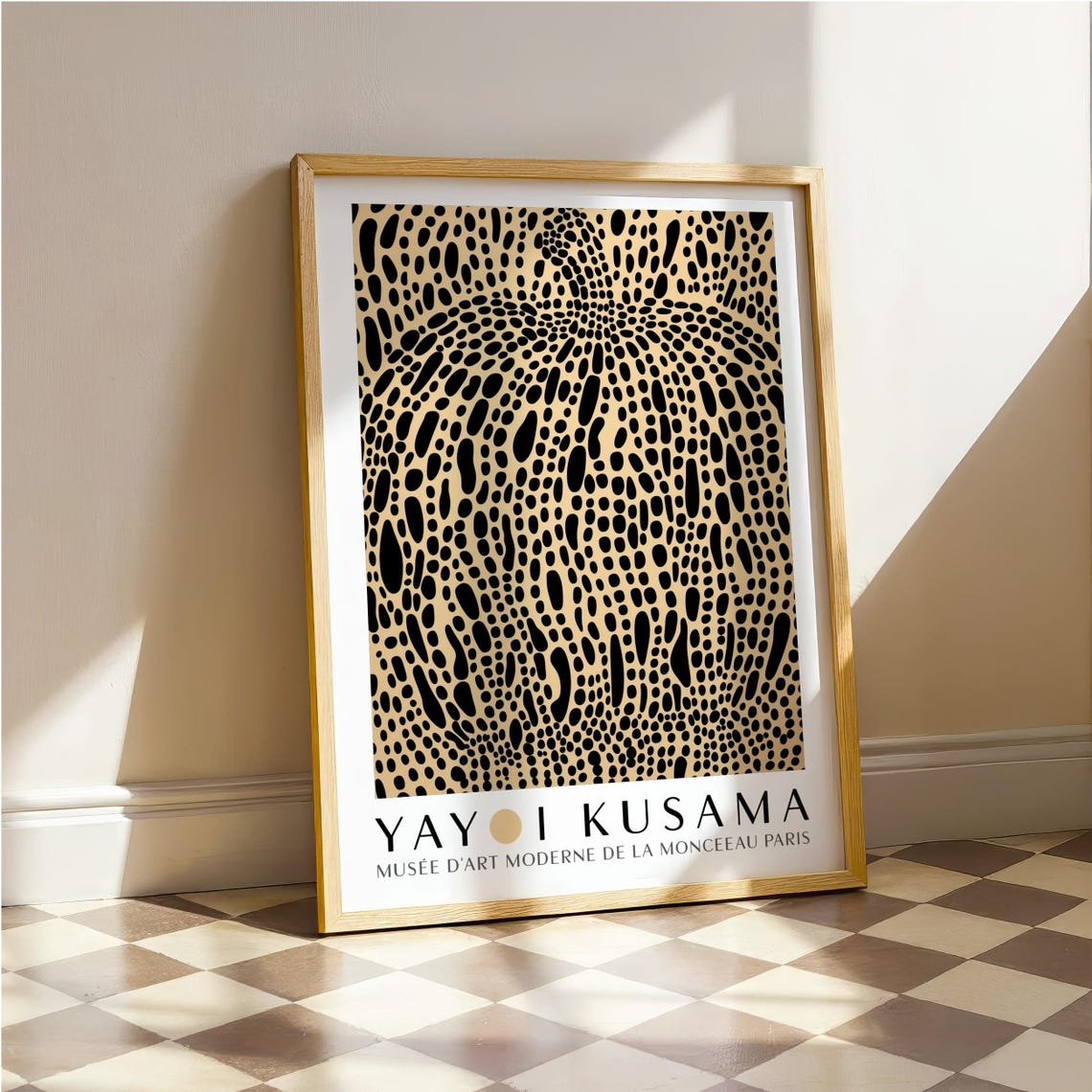 Dense Black Dot Pattern Abstract Art Kusama Style Museum Poster