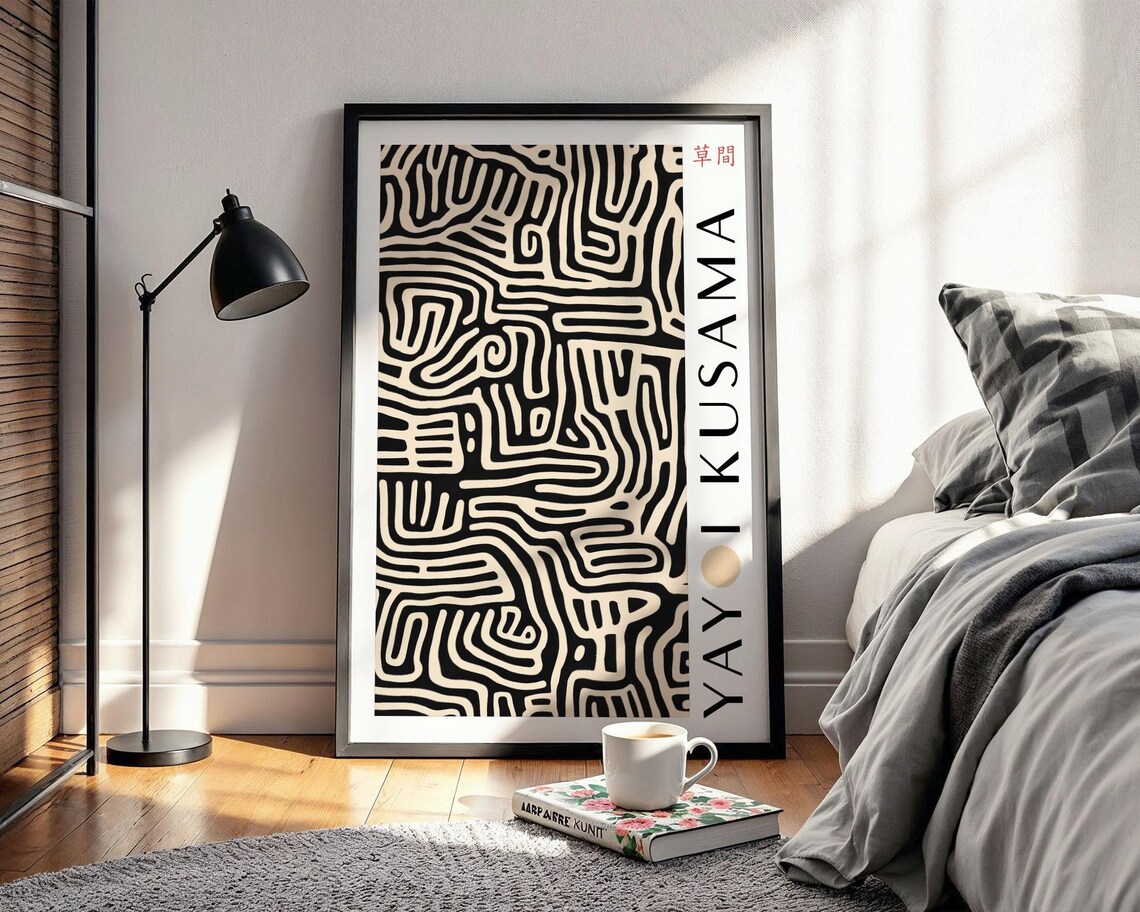 Yayoi Kusama Pattern Abstract Wall Art Modern Bedroom Poster Luxury Home Decor Abstract Pattern Poster Kusama Inspired Print - Image 2