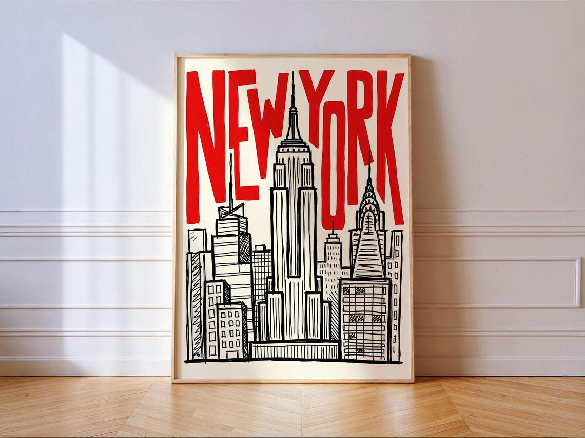 New York Skyline Travel Poster